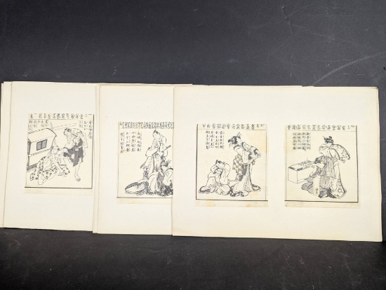 29 Original 19th Century Japanese Woodblock Prints by Hokusai
