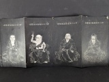 Set of Four Japanese Woodblock Prints in Munakata Style