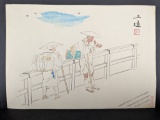 Japanese Woodblock Print Pilgrims 1939 by Sanzo Wada