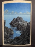 Japanese Woodblock Print by Kawase Hasui Depicting Shinkubo, Hachinohe, 1933