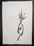 Japanese Woodblock Print by Maki Haku Flower Song 1