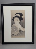 Vintage Japanese Woodblock Print by Shima Seien