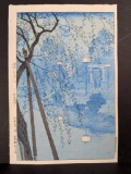 Japanese Woodblock Print by Kasamatsu Shiro Hazy Evening