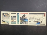 10 Japanese Woodblock Prints Reisho Tokaido by Hiroshige