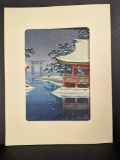 Japanese Woodblock Print Snowy Miyajima by Tsuchiya Koitsu