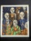 Japanese Woodblock Print by Kihachiro Shimozawa Depicting Buddhist Figures