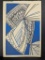 Japanese Woodblock Print Butterfly B by Chizuko Yoshida 1953