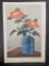 Camellias in a Vase by Yoshijiro Urushibara Japanese Woodblock Print