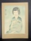 Japanese Woodblock Print by Hisashi Depicting Woman Playing Cards