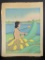 Paul Jacoulet Color Woodblock Print La Tresseuse de Paniers Remoue Yap