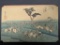 Japanese Woodblock Print Reproduction by Ando Hiroshige Depicting Horse Fair