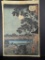 Ando Hiroshige II Japanese Woodblock Print Autumn Moon Matsuchiyama Original 19th Century
