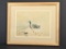 Signed Japanese Woodblock Print of a Duck in Natural Setting