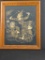 Thai Silk Painting Depicting Ramayana Battle Scene with Gold Detailing