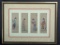 Vintage Japanese Painting on Silk Depicting Four Geisha Figures