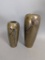 Japanese Bronze Vases with Mixed-Metal Inlay from Meiji Period