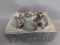 Vintage Japanese Ceramic Tea Set with Decorative Box Kutani Ware