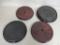 Four Chinese Wooden Display Stands with Carved Details
