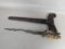 Antique Indonesian Keris Kris with Damascus Steel Blade and Adorned Handle