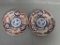 Japanese Imari Porcelain Dishes with Floral and Bird Motifs c1920â€™s