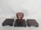Four Chinese Wooden Stands Crafted with Curved and Square Designs