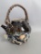 Sumida Gawa Teapot with Applied Figures and Woven Handle