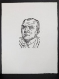 Self-Portrait Woodcut Print by Max Beckmann