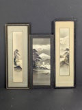 Three Japanese Import Paintings from 1920s