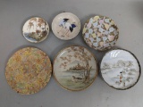 Six Japanese Art Pottery Plates with Various Designs Satsuma etc