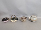 Japanese Tea Pots Including Oribe and Lidded Tea Cup