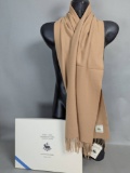 New Fukaki Woollen Textile Baby Cashmere Scarf Stole Made in Japan