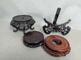 Chinese Wood Stands with Varied Designs and Sizes