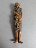 Vintage Japanese Naga Yasa Wood Carved Large Netsuke