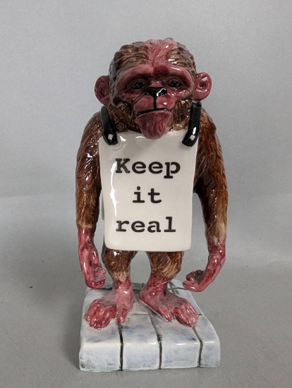 Kevin Francis Street Art Ceramic Monkey Keep It Real