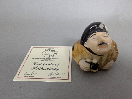 Kevin Francis Face Pot Field Marshall Montgomery Ceramic Figurine