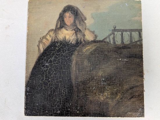 Antique Copy of Painting La Leocadia by Francisco Goya