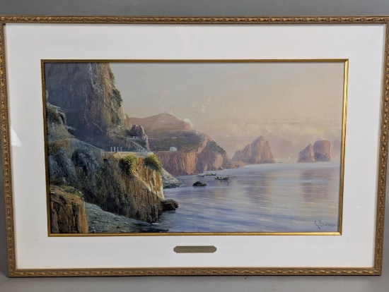 View of Capri Gauche Painting by Giovanni Battista
