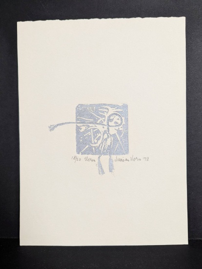 Japanese Woodblock Print by Marian Korn Dated 1978