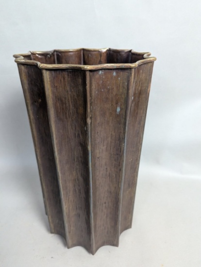 Exquisite WMF Arts and Crafts Copper Umbrella Stand with Unique Patina