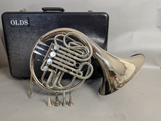 Vintage Olds Double French Horn with Case and Mouthpieces