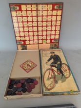 Milton Bradley Messenger Boy and Checkers Vintage Game Set Americana Collectible