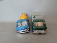 Vintage Imai Mitsubishi Fuso Cement Mixer & Box Truck Models for Restoration