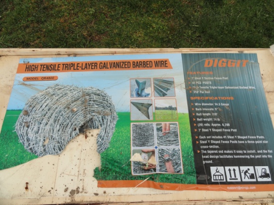 Digget high tensile barb wire fence kit
