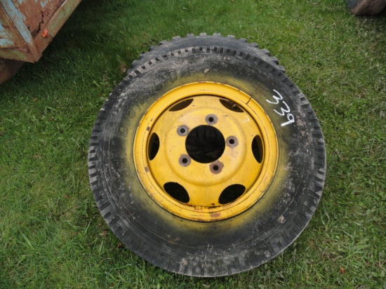 8.25-20 Dunlop tire and wheel & 7.50-20 tire and wheel
