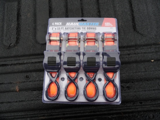 New 4 pack 1" ratchet strap