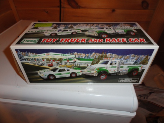 Toy - Hess toy truck and race car