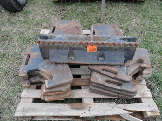 19 - Deutz-Allis case weights with bracket.  19 TIMES THE MONEY