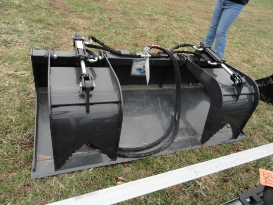 NEW - Wolverine 72" quick attach double flat btm grapple bucket