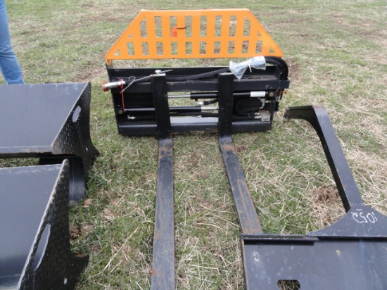 NEW - Wolverine 48" quick attach hydraulic pallet forks