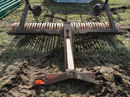 7ft stone rake with gage wheels